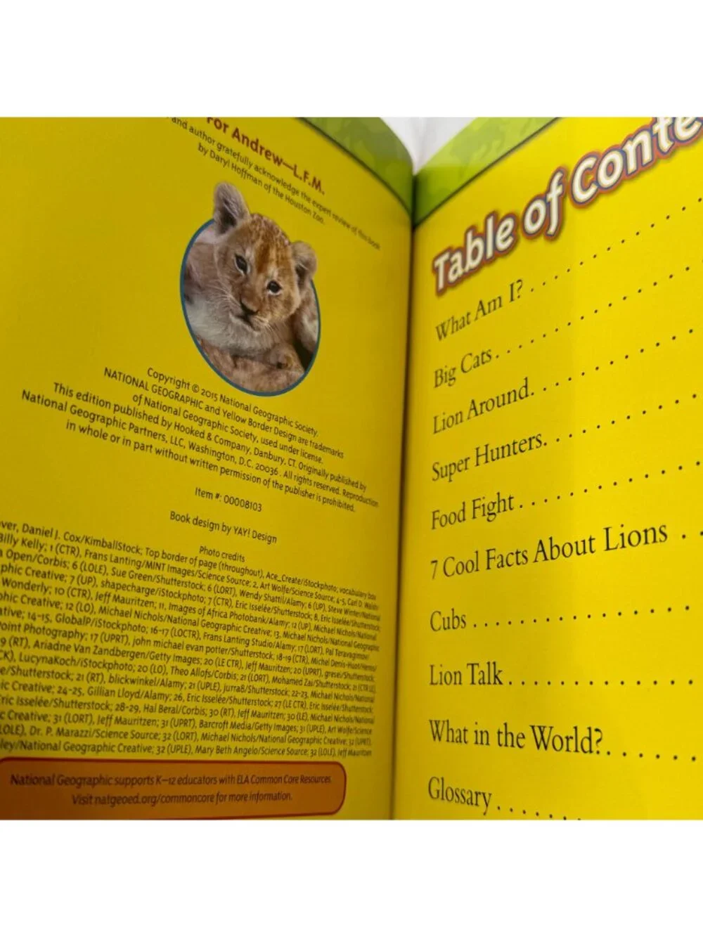 National Geographic Kids Lions Level 1 Reader Laura Marsh Hardcover